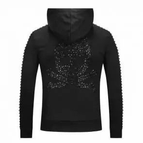 sweat a capuche philipp plein homme rivets skull shouder